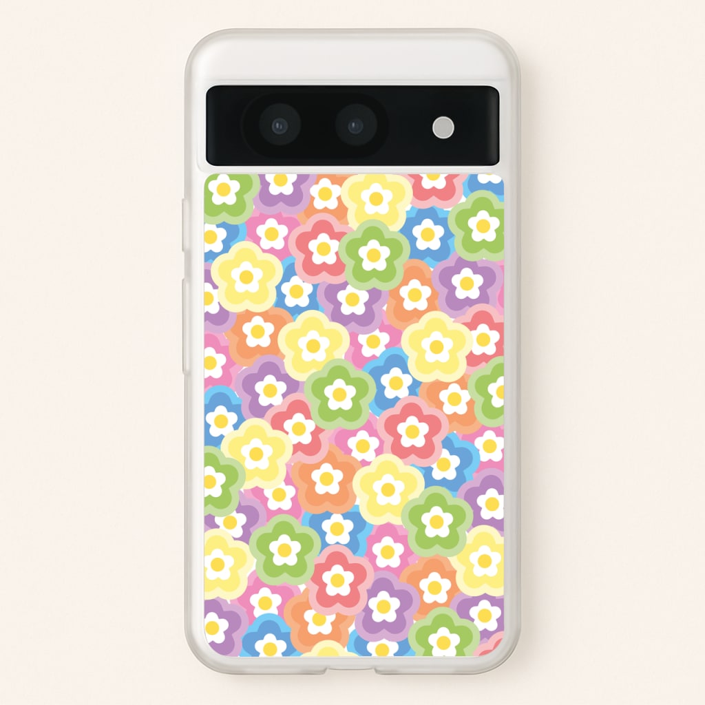 Psychedelic Flowers - Floral Patterns  - Floral Patterns Phone Case for Google Pixel 8a