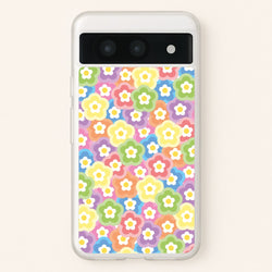Psychedelic Flowers - Floral Patterns  - Floral Patterns Phone Case for Google Pixel 8a