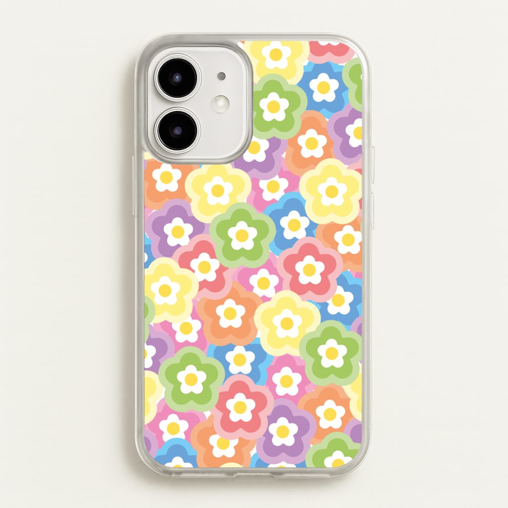 Psychedelic Flowers - Floral Patterns  - Floral Patterns Phone Case for iPhone 12 Mini