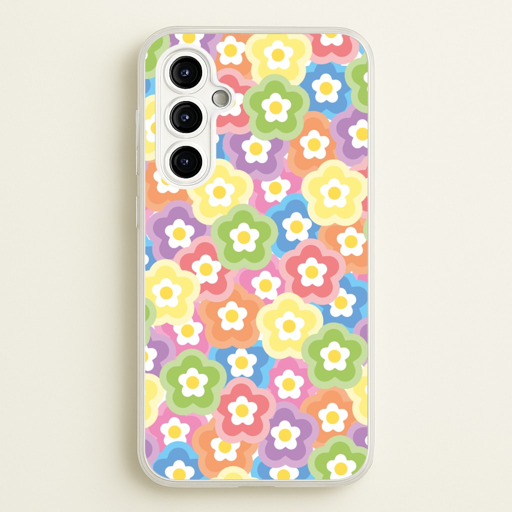 Psychedelic Flowers - Floral Patterns  - Floral Patterns Phone Case for Galaxy A54