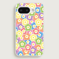 Psychedelic Flowers - Floral Patterns  - Floral Patterns Phone Case for Google Pixel 9a