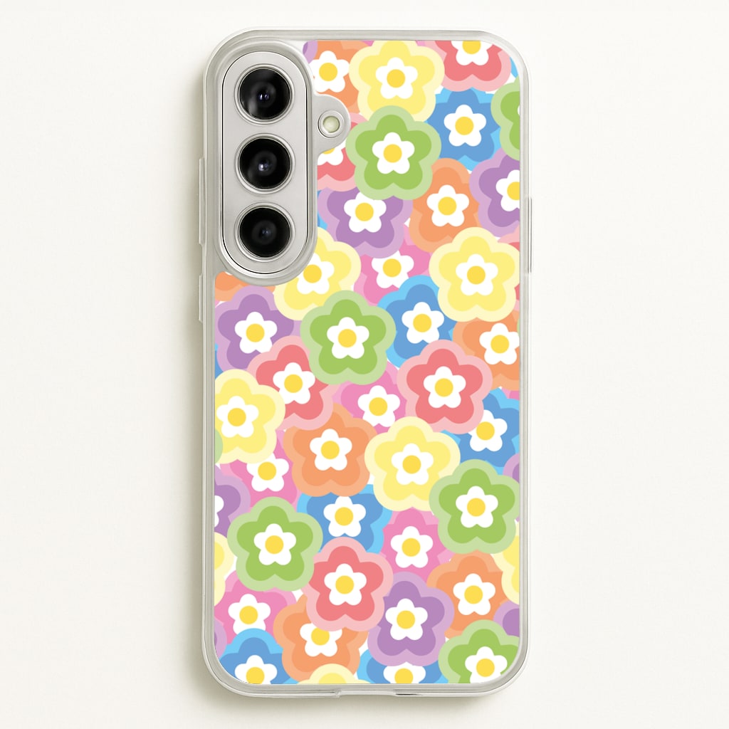 Psychedelic Flowers - Floral Patterns  - Floral Patterns Phone Case for Galaxy A56