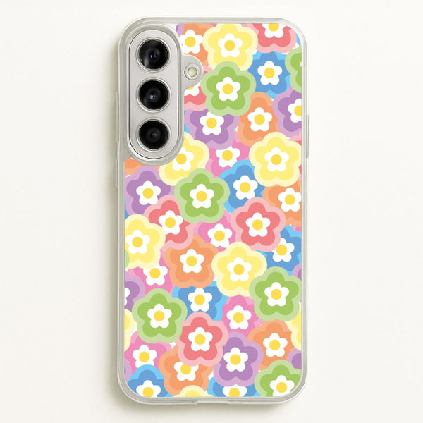 Psychedelic Flowers - Floral Patterns  - Floral Patterns Phone Case for Galaxy A56