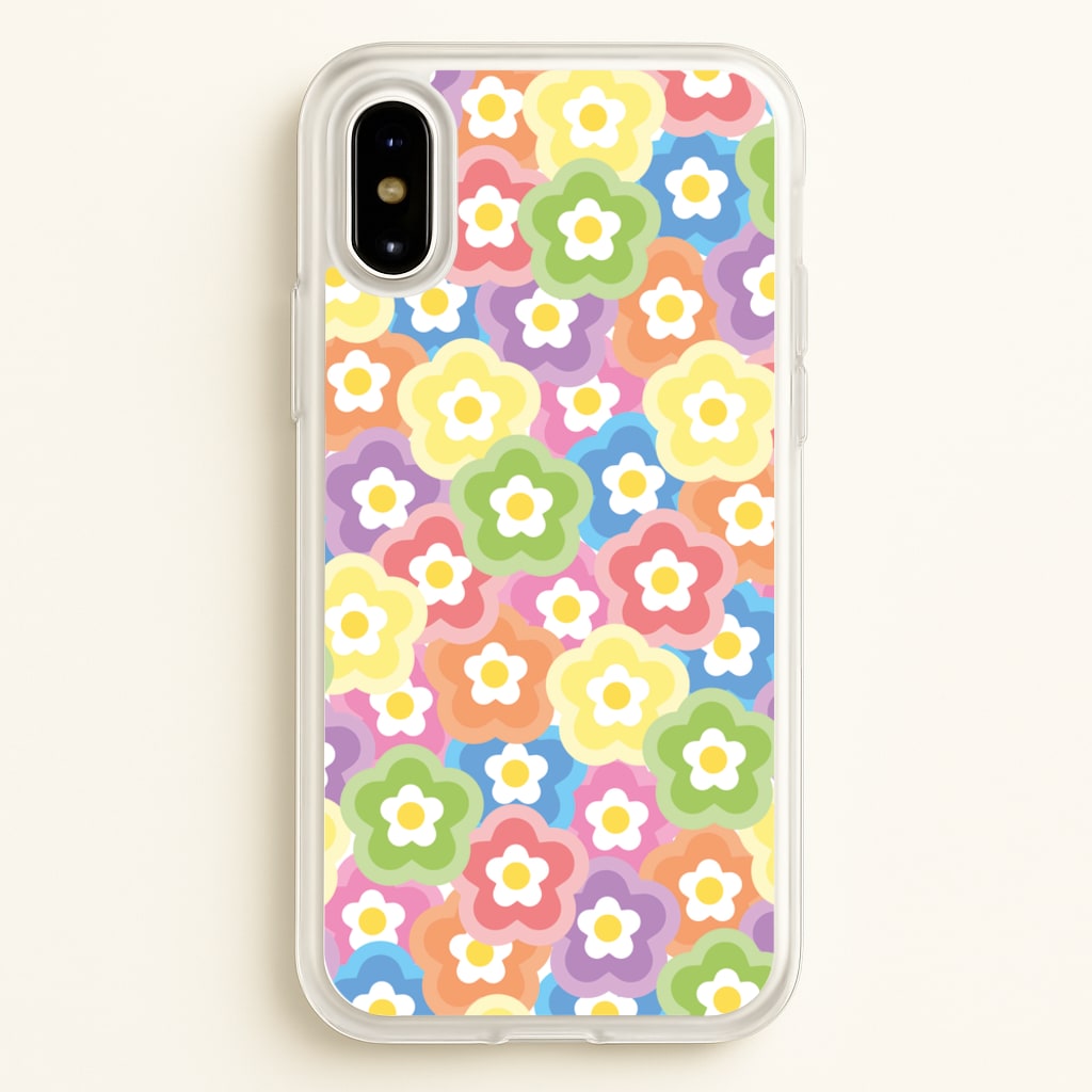 Psychedelic Flowers - Floral Patterns  - Floral Patterns Phone Case for iPhone X / XS