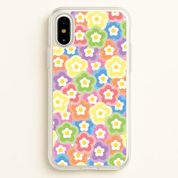 Psychedelic Flowers - Floral Patterns  - Floral Patterns Phone Case for iPhone X / XS