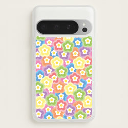 Psychedelic Flowers - Floral Patterns  - Floral Patterns Phone Case for Google Pixel 9 Pro XL