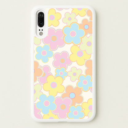 Pastel Abstract Flowers Pattern  - Floral Phone Case for Huawei P20