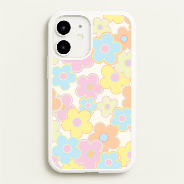 Pastel Abstract Flowers Pattern  - Floral Phone Case for iPhone 12 Mini