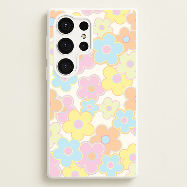 Pastel Abstract Flowers Pattern  - Floral Phone Case for Galaxy S25 Ultra