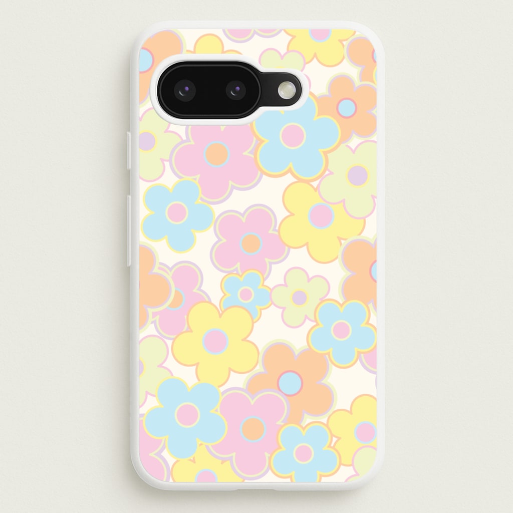 Pastel Abstract Flowers Pattern  - Floral Phone Case for Google Pixel 9a