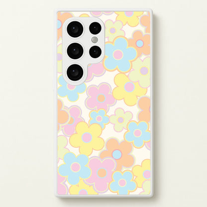 Pastel Abstract Flowers Pattern  - Floral Phone Case for Galaxy S24 Ultra