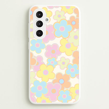 Pastel Abstract Flowers Pattern  - Floral Phone Case for Galaxy S23FE