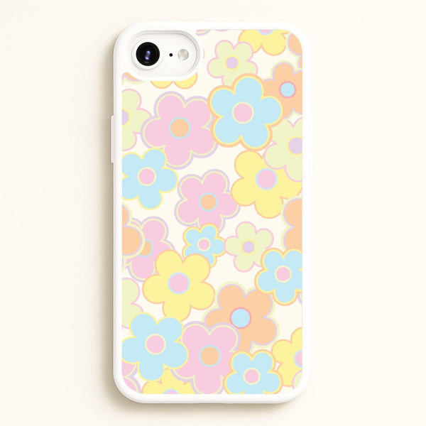 Pastel Abstract Flowers Pattern  - Floral Phone Case for iPhone 6 / 7 / 8 / SE