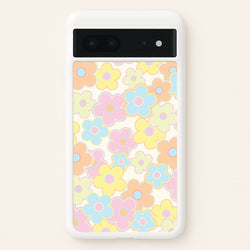 Pastel Abstract Flowers Pattern  - Floral Phone Case for Google Pixel 7