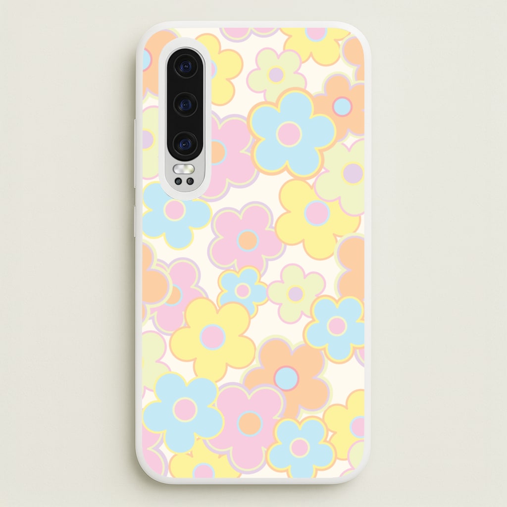 Pastel Abstract Flowers Pattern  - Floral Phone Case for Huawei P30