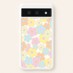 Pastel Abstract Flowers Pattern  - Floral Phone Case for Google Pixel 8a