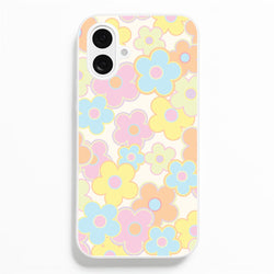 Pastel Abstract Flowers Pattern  - Floral Phone Case for iPhone 16 Plus