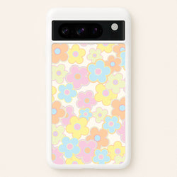 Pastel Abstract Flowers Pattern  - Floral Phone Case for Google Pixel 8 Pro