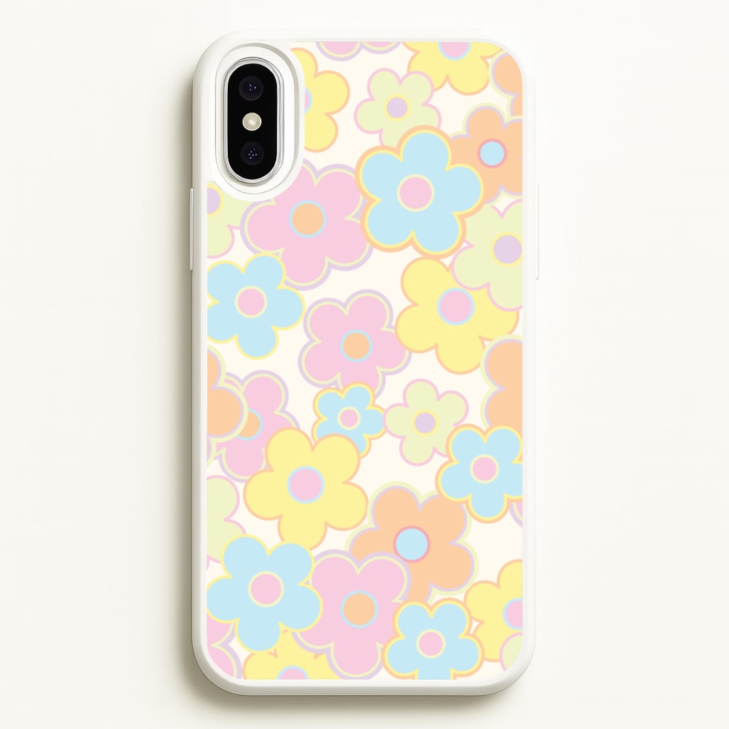 Pastel Abstract Flowers Pattern  - Floral Phone Case for iPhone XS Max