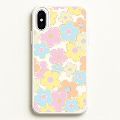 Pastel Abstract Flowers Pattern  - Floral Phone Case for iPhone XS Max