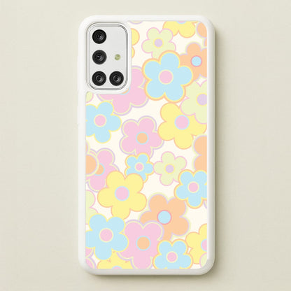 Pastel Abstract Flowers Pattern  - Floral Phone Case for Galaxy A71