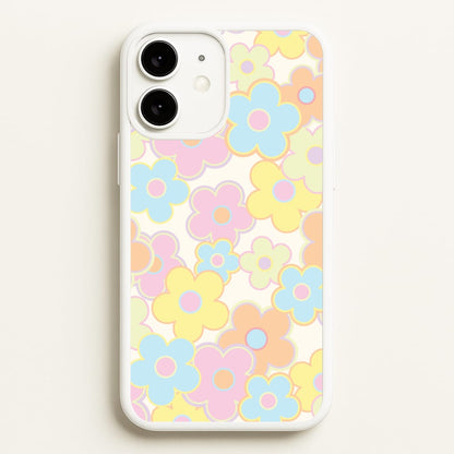 Pastel Abstract Flowers Pattern  - Floral Phone Case for iPhone 11