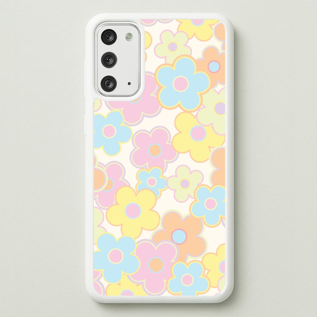 Pastel Abstract Flowers Pattern  - Floral Phone Case for Galaxy Note 20