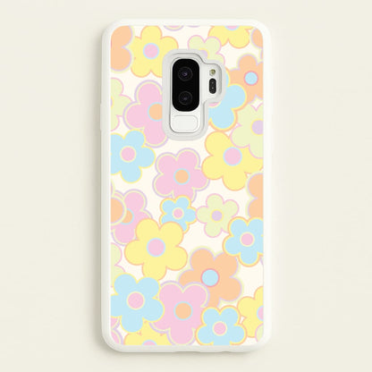 Pastel Abstract Flowers Pattern  - Floral Phone Case for Galaxy S9 Plus