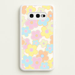 Pastel Abstract Flowers Pattern  - Floral Phone Case for Galaxy S10e