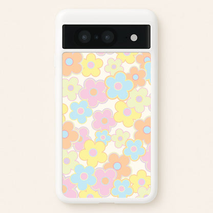 Pastel Abstract Flowers Pattern  - Floral Phone Case for Google Pixel 8