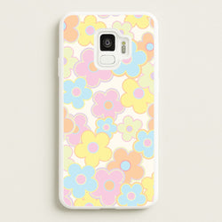 Pastel Abstract Flowers Pattern  - Floral Phone Case for Galaxy S9