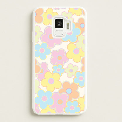 Pastel Abstract Flowers Pattern  - Floral Phone Case for Galaxy S9