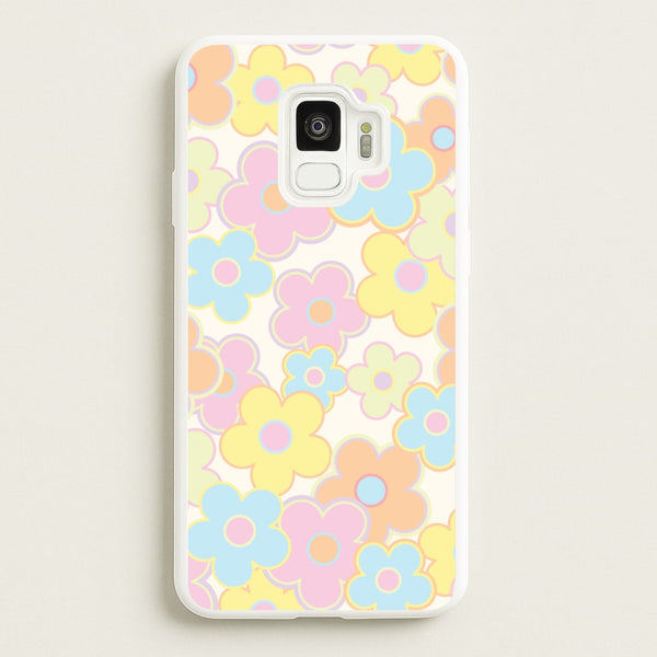 Pastel Abstract Flowers Pattern  - Floral Phone Case for Galaxy S9