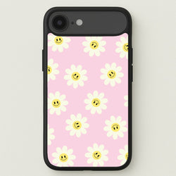 Pastel Pink Smiley Daisies Pattern Phone Case for iPhone 17 Air
