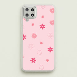 Flower Types Pattern Pink  - Floral Phone Case for Galaxy A12