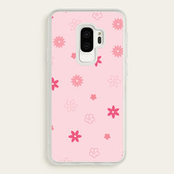 Flower Types Pattern Pink  - Floral Phone Case for Galaxy S9 Plus
