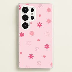 Flower Types Pattern Pink  - Floral Phone Case for Galaxy S25 Ultra