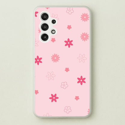 Flower Types Pattern Pink  - Floral Phone Case for Galaxy A13