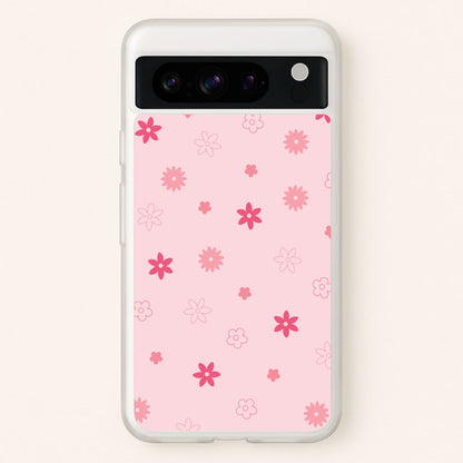 Flower Types Pattern Pink  - Floral Phone Case for Google Pixel 8 Pro
