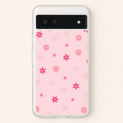 Flower Types Pattern Pink  - Floral Phone Case for Google Pixel 7a