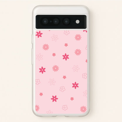 Flower Types Pattern Pink  - Floral Phone Case for Google Pixel 7 Pro