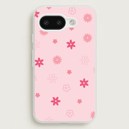 Flower Types Pattern Pink  - Floral Phone Case for Google Pixel 9a