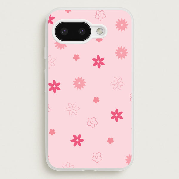 Flower Types Pattern Pink  - Floral Phone Case for Google Pixel 9a