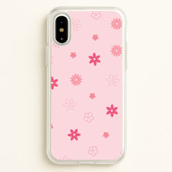 Flower Types Pattern Pink  - Floral Phone Case for iPhone X / XS