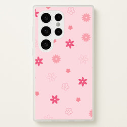 Flower Types Pattern Pink  - Floral Phone Case for Galaxy S24 Ultra
