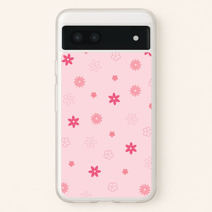 Flower Types Pattern Pink  - Floral Phone Case for Google Pixel 6a