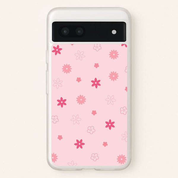Flower Types Pattern Pink  - Floral Phone Case for Google Pixel 6a