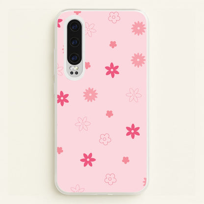 Flower Types Pattern Pink  - Floral Phone Case for Huawei P30