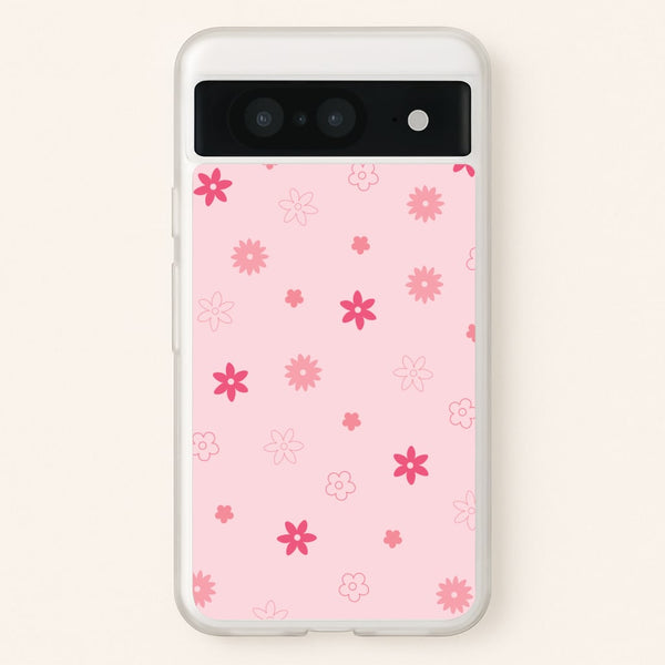 Flower Types Pattern Pink  - Floral Phone Case for Google Pixel 8
