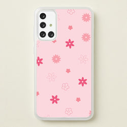 Flower Types Pattern Pink  - Floral Phone Case for Galaxy A71